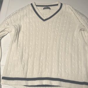 - White knitted sweater